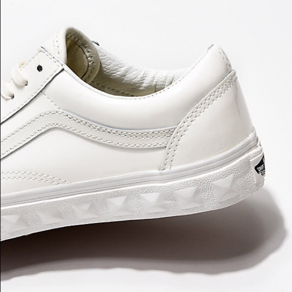 Studded White Vans